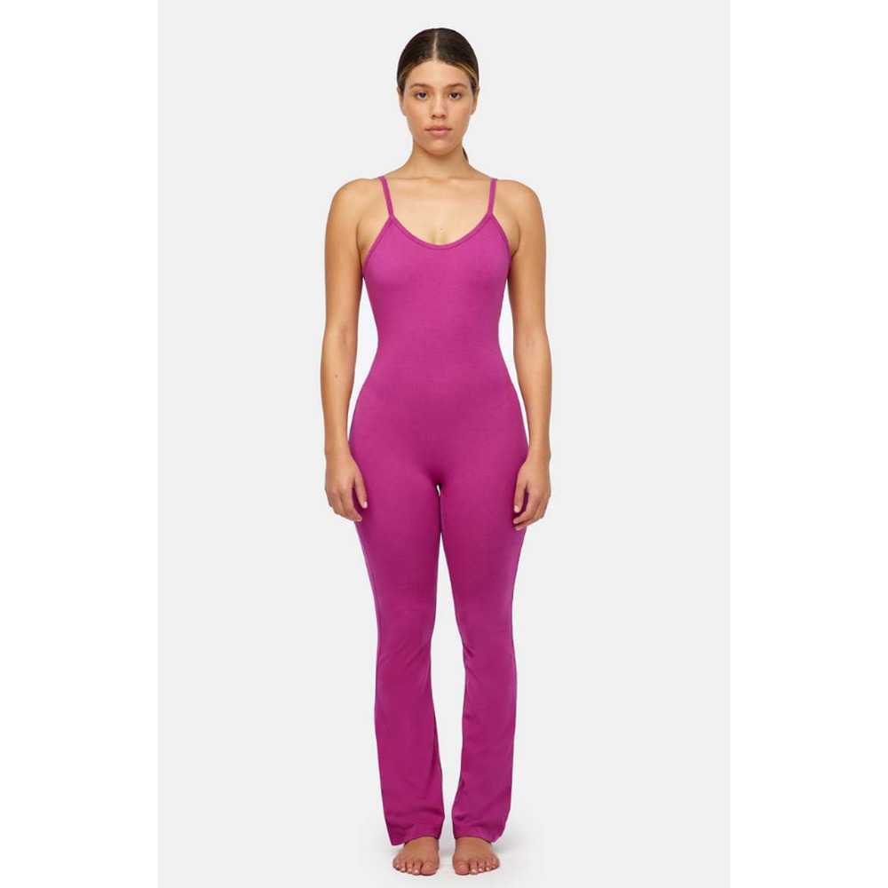 LACAUSA Womens Flow Prana Unitard Small Pink Dragon Fruit Yoga Stretch NWT